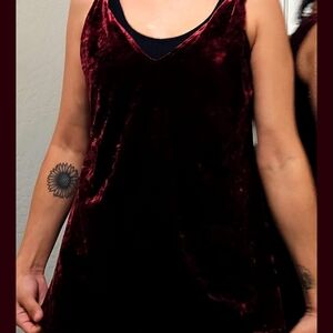 Velvet Burgundy Sleeveless Top